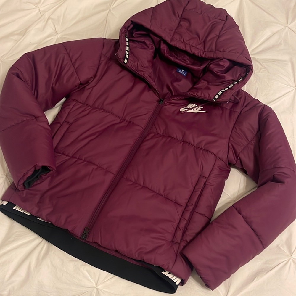 NIKE Purple Puffer Jacket Size Small Women